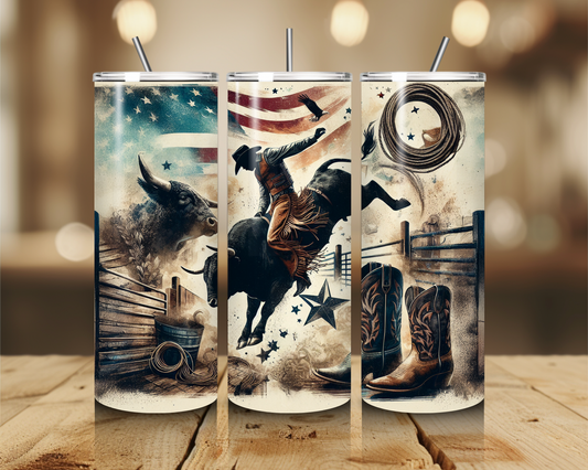 Rodeo Bull Riding 20oz Tumbler