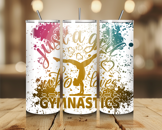 Just a Girl Who Loves Gymnastics 20 oz. Tumbler