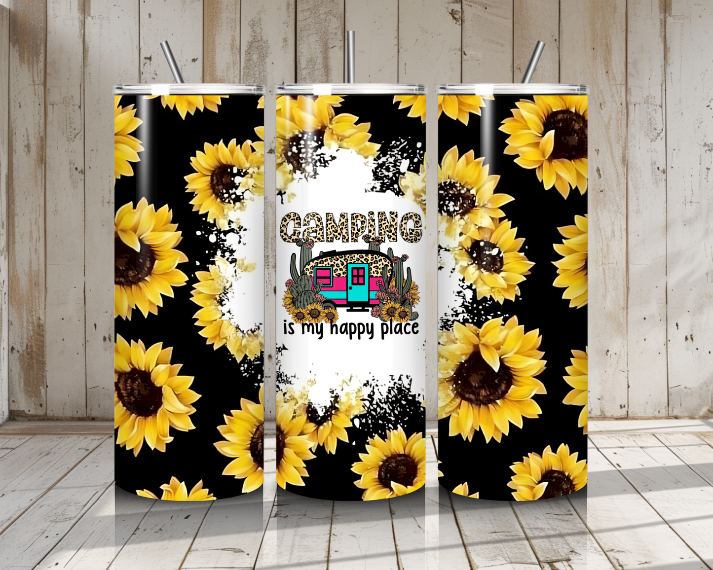 Camping is my Happy Place Sunflowers