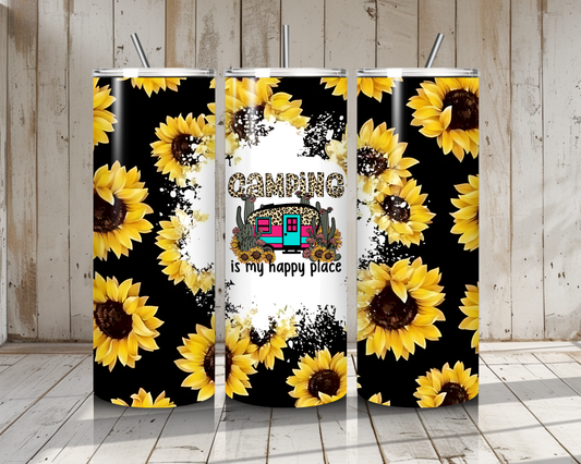 Camping is my Happy Place Sunflowers