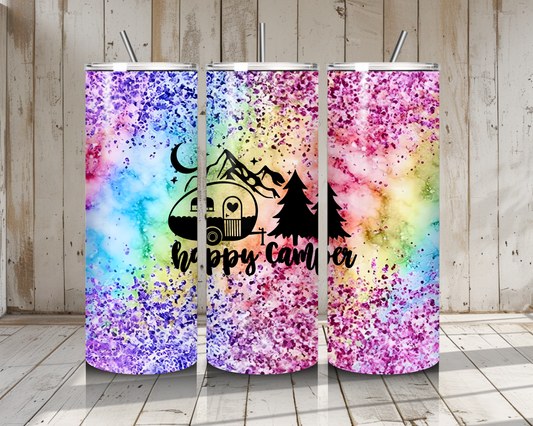 Happy Camper Rainbow Glitter