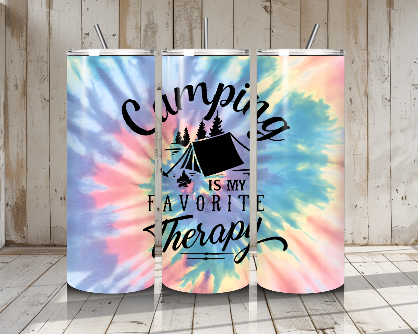 Camping is my Favorite Therapy (Tie-dye)