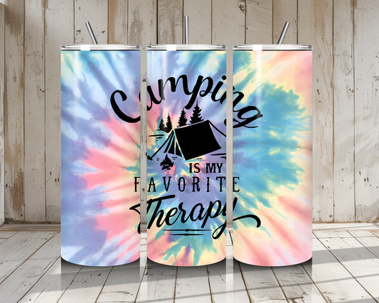 Camping is my Favorite Therapy (Tie-dye)
