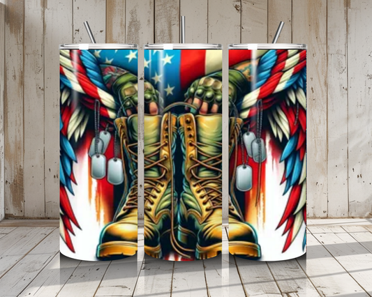 American Flag Military Boots