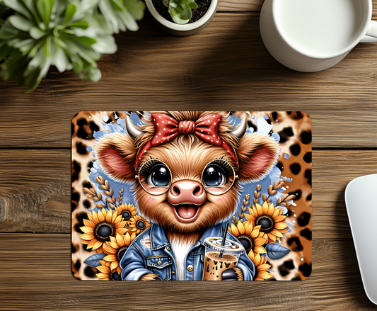 Bougie Highland Cow Mouse Pad