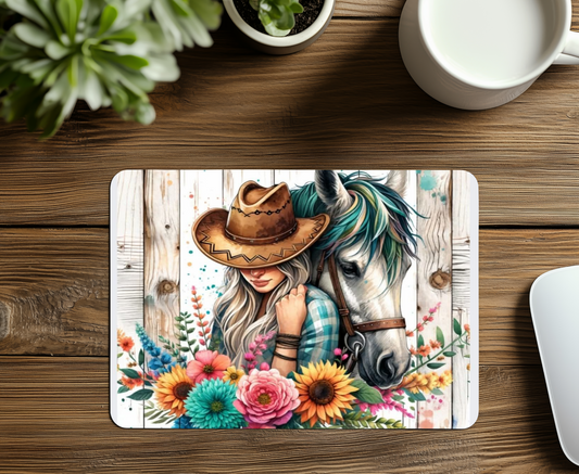 Rustic Cowgirl Mouse Pad